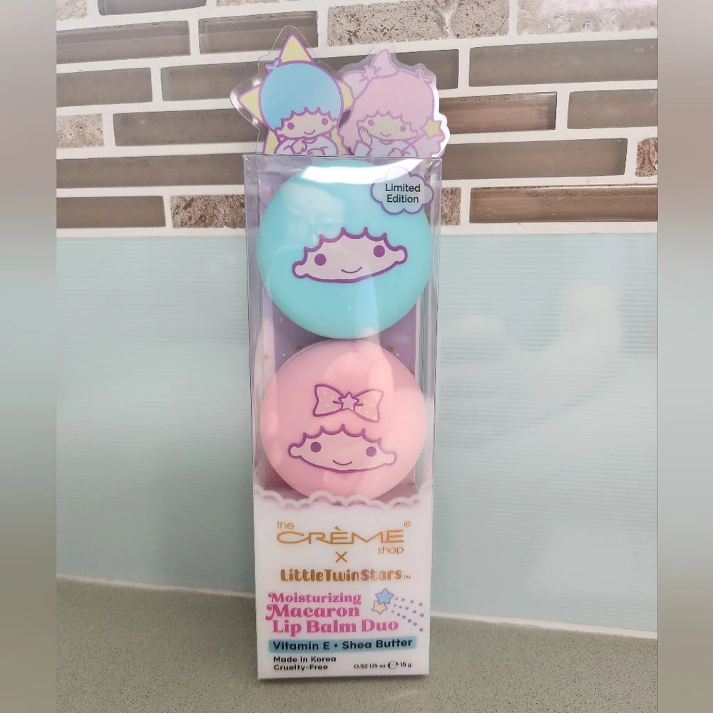 The Crème Shop x Little Twin Stars - Moisturizing Macaron Lip Balm Duo | NEW